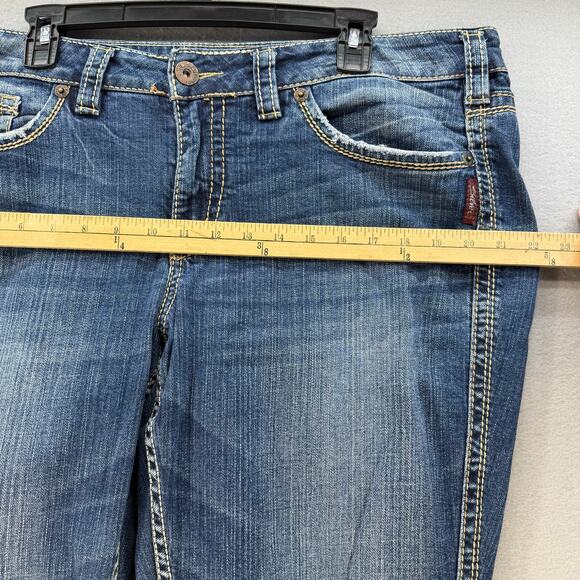 Silver Jeans Women's 18x33 Blue Frances 18" Bootcut Western Mid Rise Tall Jeans - Picture 12 of 15